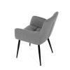 Židle jídelní, světle šedá látka, černý kov - DCH-P3146 SIL2