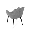 Židle jídelní, světle šedá látka, černý kov - DCH-P3146 SIL2