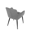 Židle jídelní, světle šedá látka, černý kov - DCH-P3146 SIL2