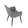 Židle jídelní, světle šedá látka, černý kov - DCH-P3146 SIL2
