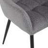 Židle jídelní, světle šedá látka, černý kov - DCH-P3146 SIL2