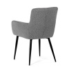 Židle jídelní, světle šedá látka, černý kov - DCH-P3146 SIL2