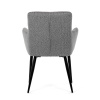 Židle jídelní, světle šedá látka, černý kov - DCH-P3146 SIL2