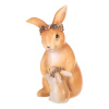 Zajíc s mládětem - polyresin, barva hnědá - AL1625