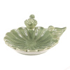 Pítko pro ptáčky - tvar květ, keramika, zelené - KEX6006 GRN-L
