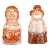 Babka a dědek - zahradní ozdoby na plot, keramika - KEK9908