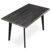 Stůl jídelní, 130x80x75 cm, MDF deska, dekor šedý dub, kov, černý lak - HT-F4413 GREY