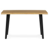Stůl jídelní, 130x80x75 cm, MDF deska, dekor divoký dub, kov, černý lak - HT-F4413 OAK