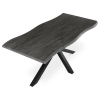 Stůl jídelní, 180x90x75 cm, MDF deska, dekor šedý dub, kovová noha ve tvaru hvězdy, černý lak - HT-F4618 GREY
