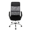 Kancelářská židle s podhlavníkem z ekokůže, potah černá látka MESH a šedá síťovina MESH - KA-E305 GREY