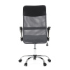 Kancelářská židle s podhlavníkem z ekokůže, potah černá látka MESH a šedá síťovina MESH - KA-E305 GREY