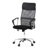 Kancelářská židle s podhlavníkem z ekokůže, potah černá látka MESH a šedá síťovina MESH - KA-E305 GREY