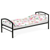 Postel jednolůžková 90x200 cm, kovová černý lesk - BED-1900 BK