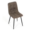 Židle jídelní, hnědá látka cowboy, nohy černý kov - CT-281 BR3