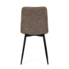 Židle jídelní, hnědá látka cowboy, nohy černý kov - CT-281 BR3