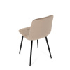 Židle jídelní, krémová sametová látka, nohy černý kov - CT-281 CRM4