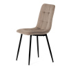 Židle jídelní, krémová sametová látka, nohy černý kov - CT-281 CRM4