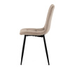 Židle jídelní, krémová sametová látka, nohy černý kov - CT-281 CRM4