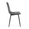 Židle jídelní, šedá sametová látka, nohy černý kov - CT-281 GREY4