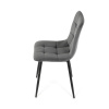 Židle jídelní, šedá sametová látka, nohy černý kov - CT-281 GREY4