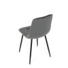 Židle jídelní, šedá sametová látka, nohy černý kov - CT-281 GREY4