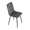 Židle jídelní, šedá sametová látka, nohy černý kov - CT-281 GREY4
