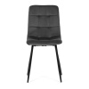 Židle jídelní, šedá sametová látka, nohy černý kov - CT-281 GREY4