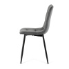 Židle jídelní, šedá sametová látka, nohy černý kov - CT-281 GREY4