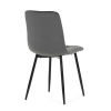 Židle jídelní, šedá sametová látka, nohy černý kov - CT-281 GREY4