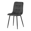 Židle jídelní, šedá sametová látka, nohy černý kov - CT-281 GREY4