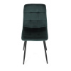 Židle jídelní, zelená sametová látka, nohy černý kov - CT-281 GRN4