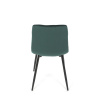 Židle jídelní, zelená sametová látka, nohy černý kov - CT-281 GRN4