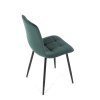 Židle jídelní, zelená sametová látka, nohy černý kov - CT-281 GRN4