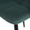 Židle jídelní, zelená sametová látka, nohy černý kov - CT-281 GRN4