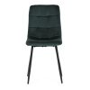 Židle jídelní, zelená sametová látka, nohy černý kov - CT-281 GRN4