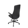 Kancelářské křeslo, černá ekokůže, houpací mechanismus s aretací ve 3 polohách, kovový kříž, kolečka pro tvrdé povrchy - KA-T8325 BK