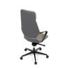 Kancelářské křeslo, šedá ekokůže, houpací mechanismus s aretací ve 4 polohách, kovový kříž, kolečka pro tvrdé povrchy - KA-T8426 GREY