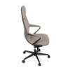 Kancelářské křeslo, šedá ekokůže, houpací mechanismus s aretací ve 4 polohách, kovový kříž, kolečka pro tvrdé povrchy - KA-T8426 GREY