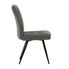 Židle jídelní, šedá látka v dekoru broušené kůže, černý kov - DCL-D1250 GREY3