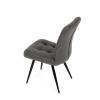 Židle jídelní, šedá látka v dekoru broušené kůže, černý kov - DCL-D1250 GREY3