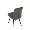 Židle jídelní, šedá látka v dekoru broušené kůže, černý kov - DCL-D1250 GREY3