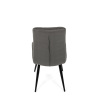 Židle jídelní, šedá látka v dekoru broušené kůže, černý kov - DCL-D1250 GREY3