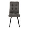 Židle jídelní, šedá látka v dekoru broušené kůže, černý kov - DCL-D1250 GREY3