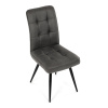 Židle jídelní, šedá látka v dekoru broušené kůže, černý kov - DCL-D1250 GREY3