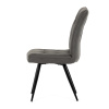 Židle jídelní, šedá látka v dekoru broušené kůže, černý kov - DCL-D1250 GREY3