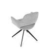 Židle jídelní, šedá látka, 360° vratný mechanismus, černý kov - DCH-D1320 GREY2