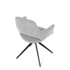 Židle jídelní, šedá látka, 360° vratný mechanismus, černý kov - DCH-D1320 GREY2