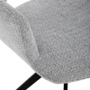 Židle jídelní, šedá látka, 360° vratný mechanismus, černý kov - DCH-D1320 GREY2