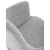 Židle jídelní, šedá látka, 360° vratný mechanismus, černý kov - DCH-D1320 GREY2