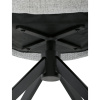 Židle jídelní, šedá látka, 360° vratný mechanismus, černý kov - DCH-D1320 GREY2